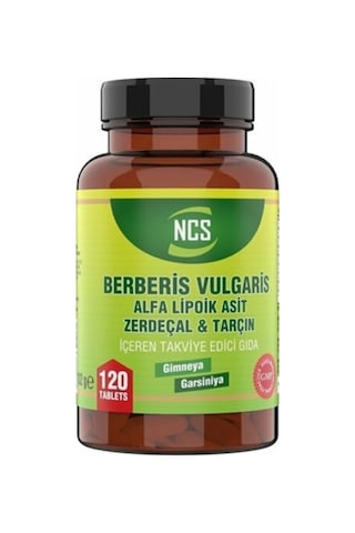 Berberis Vulgaris Alfa Lipoik Asit Zerdeçal 120 Tablet