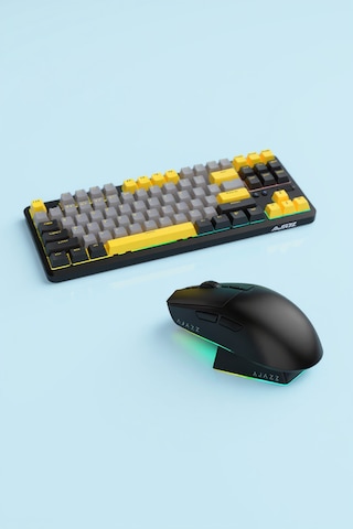 K870t Pro Siyah Mekanik Klavye + Aj139 V2 Siyah Oyuncu Mouse Seti