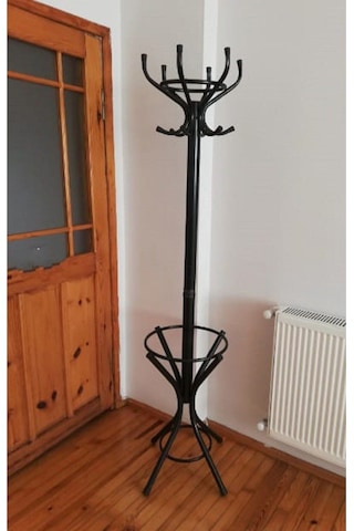 Teknor Lüks Siyah Metal Portmanto Askılık Siyah