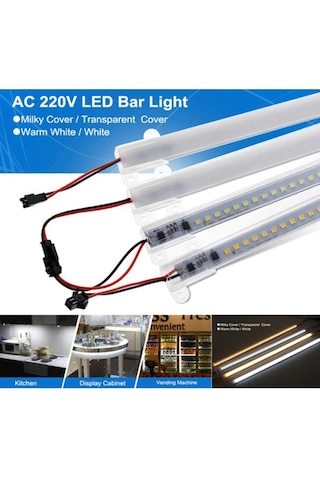 220 Volt 4014 Çubuk Led 50 CM Kasalı Dim Edilebilir Bar Led 220v