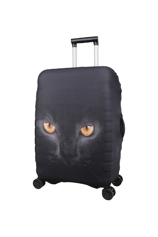 Bagacar Cat Büyük Orta Kabin Boy İçin 3 Lü Valiz Kılıfı Siyah