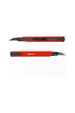 Workpro Wp212020 9 Mm Alüminyum Kasa Cep Askılı Maket Bıçağı, Kırmızı