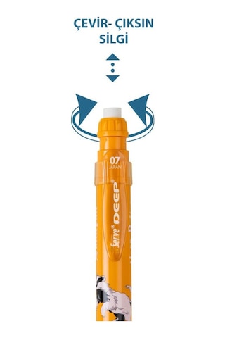 Serve Deep Versatil Kalem Harry Potter Hufflepuff 0.7 Mm Ergonomik Mekanik Uçlu Kalem Karışık/çok Renkli
