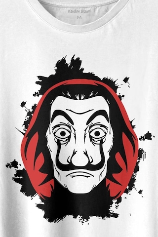 La Casa De Papel Dali Mask Maskesi Baskılı Tişört Unisex T-shirt 001
