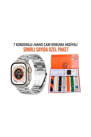 Watch 9 Ultra 7 Kordonlu Akıllı Saat + Nano Cam (İthalatçı Garantili)