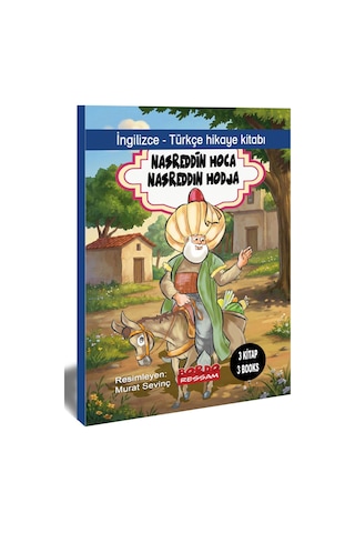 Nasrettin Hoca, İngilizce-türkçe Hikaye Seti 3 Kitap Renkli -...