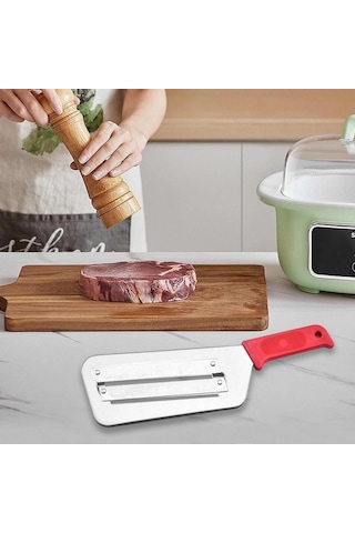 Çift Katmanlı Sebze Rendesi Rahat Sap Dilimleme Aletleri Pratik Rende Dilimleyici Bej