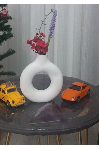 Tekli Halka Vazo Çok Renkli
