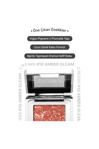 Mücevher Parlaklığında Yoğun Işıltılı Tekli Far Crears Glitter Bomb Eyeshadow 10 Amber Gleam 10 Amber Gleam
