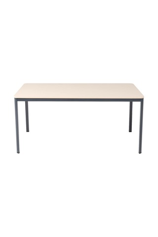 Çok Amaçlı D Profil Masa, Mutfak Masası, Home Ofis Masa, Yemek Masası, Bilgisayar Masası, 160x80cm Kum Taşı / Antrasit