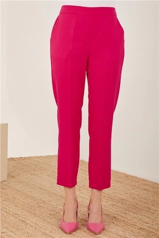 Armine Arkası Simli Lastikli Pantolon 23y2437 Fuşya Pembe
