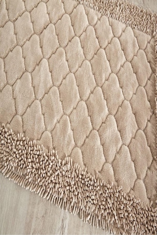 Cotton Special 2'li Pamuklu Klozet Takımı Vizon Banyo Paspas Seti Klozet Takımı Renkli