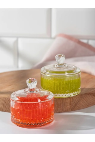 Purecrystal Kapaklı Cam İkornik Sos Kabı, 2 Adet, 85 Ml 337636322 Beyaz