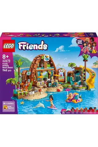 LEGO® Friends Aile Tatil Köyü 42673 - 8 Yaş ve Üzeri Çocuklar için Deniz Hayvanları İçeren Yaratıcı Oyuncak Yapım Seti (1140)