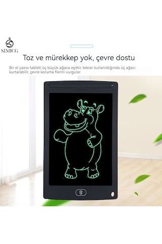 10 İnç Lcd El Yazısı Tableti Lcd Elektronik Renkli Ekran Yüksek Parlaklık Beyaz