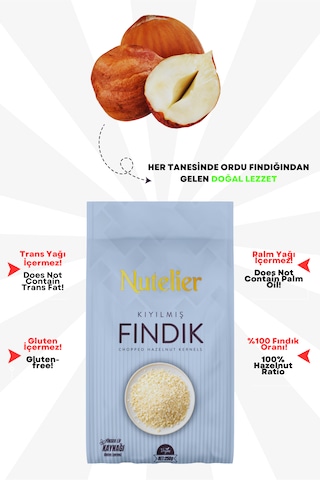 Nutelier Kavrulmuş Kıyılmış Pirinç Fındık 250 G