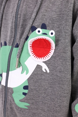 Toontoy Erkek Çocuk Baskılı Hırka Antrasit Melanj