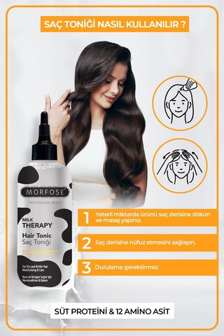 Morfose Milk Therapy Niacinamide Ve Ceramide İçeren Nemlendirici Saç Bakım Toniği 300 ML