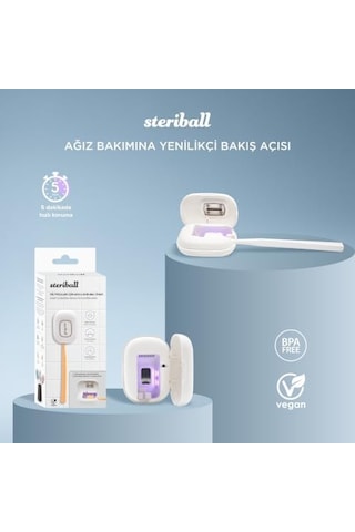 Steriball Diş Fırçaları İçin Akıllı Koruma Cihazı Diş Fırçası İçin - Mavi 000 Açık Krem
