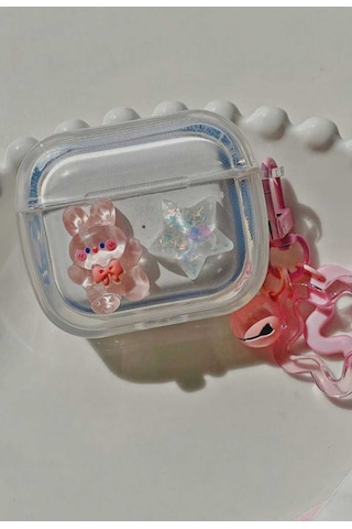 Iphone Pro/pro2 Nesil Uyumlu Koruyucu Bluetooth Kulaklık Kılıfı Tavşan Figürlü Tavşan Airpods Pro/pro2 Nesil