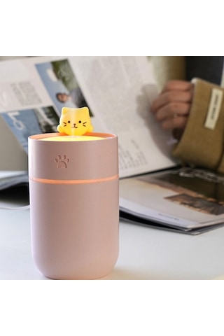 Periboia Isınan Kedi Mini Usb Sessiz Hava Nemlendiricisi