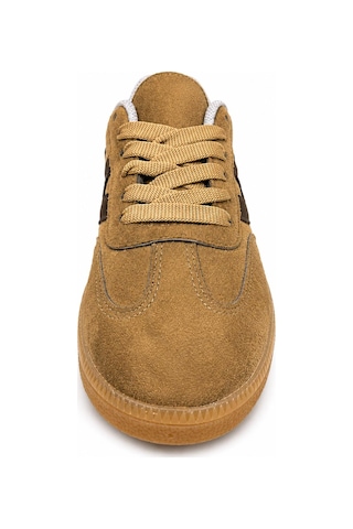 Papucumun Dünyası Unisex Süet Özel Gum Tabanlı Günlük Kullanıma Uygun Retro Sneaker Camel