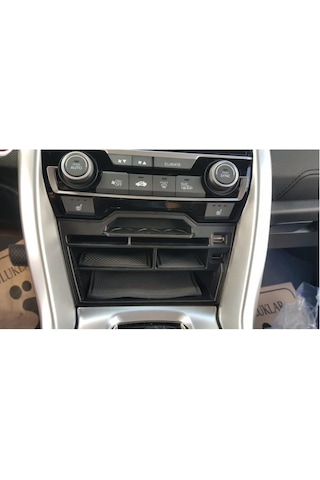 Honda Civic FC5 İçin Uyumlu-FK7 Usb Portlu Multimedya Altı Konsol Bölmesi