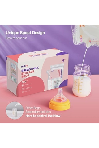 Nuliie 300 Adet Anne Sütü Torbası, 8 Oz, Bpa Içermez, Dondurulabilir, Sızıntı Koruması Emzirme Aksesuarları