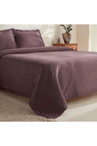 Karaca Home Alice Çift Kişilik Yatak Örtüsü Seti Mürdüm
