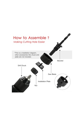 Qingmipy M42 Çelik Delik Açıcı Seti 6 Parça - Metal, Ahşap, Plasterboard, Pvc Ve Plastik İçin Hızlı Temiz Kesim, Siyah