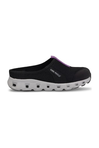 King Paolo H5204 Missy Kadın Memory Foam Sabo Terlik Siyah - Mor