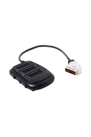 S-link Slx-sc35 Scart To 3 Scart Çoklayıcı Metal Kasa Altın Uçlu Kablo