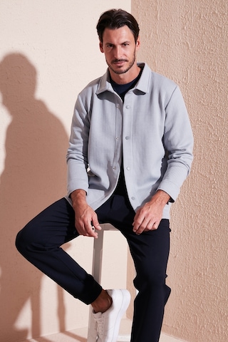 Buratti Fitilli Çıtçıtlı Relaxed Fit Erkek Gömlek 5905510 Açık Gri
