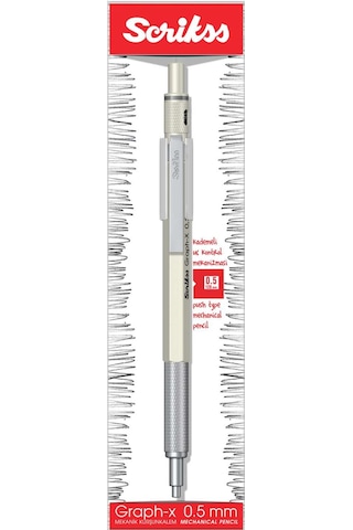Scrikss Graph-x 2b 2.0 Beyaz Gizli Uç Mekanik Kurşun Kalem