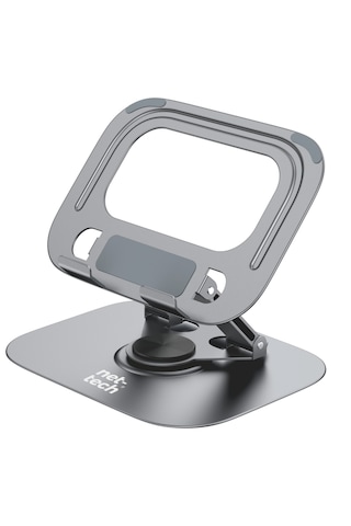Nettech Nt-ls01 360 Derece Dönebilen Katlanabilir Alüminyum Laptop Ve Tablet Standı Gümüş