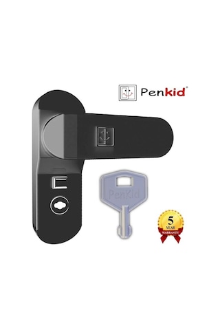 5 Adet Penkid Pvc Pencere Çocuk Emniyet Kilidi Anahtarlı Siyah