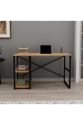 Hera Metal Çalışma Masası 120cm Atlantik Çam