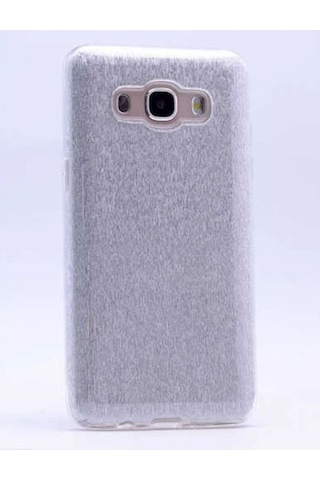 Samsung Uyumlu Galaxy J5 2016 Kılıf Zore Shining Silikon Gümüş