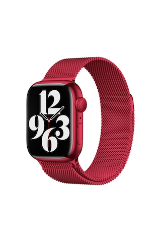 Watch 44mm Uyumlu Krd-01 Metal Zore Kordon-kırmızı