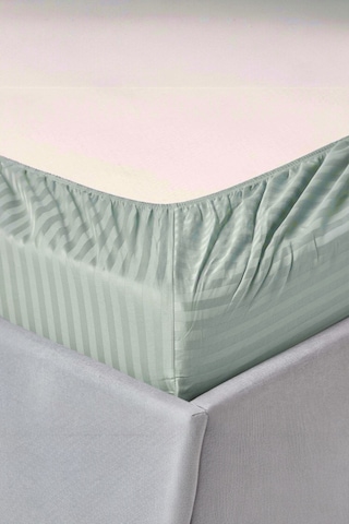 Alla Turca 100x200 Pamuk Saten Lastikli Çarşaf Seti Mint Yeşili