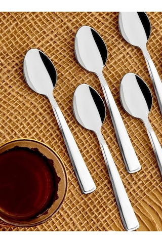 Cooker 6'lı Milas Paslanmaz Çelik Ve Kararmaz Milas Çay Kaşığı Seti Ckr2182 Çelik