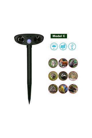 Aubyhe Güneş Enerjili Dış Mekan Ultrasonik Hayvan Kovucu - Pır Sensörlü, 400-1000hz Sıcaklık Algılayıcı Fare Ve Haşere Uzaklaştırıcı