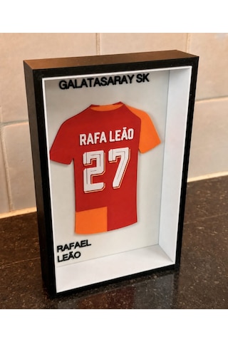 Rafael Leao Futbol Forma Tablo Masa Dekoru Çerçeveli Pla Baskı 22 X 14cm