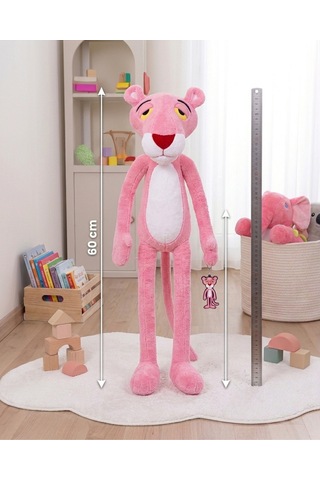 60 Cm Pembe Panter Oyuncak Uyku Arkadaşı Pembe Panter Oyuncak Peluş Panter