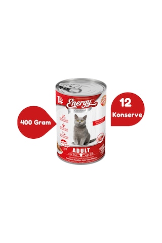 Energy Sığır Etli Konserve Yetişkin Kedi Maması 12 x 400 G