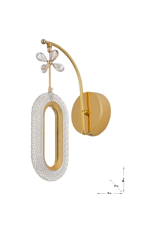 Sessi Power Ledli Modern Lüks Duvar Aplik, 3 Renk: Sarı-beyaz-gün Işığı - Gold Gold