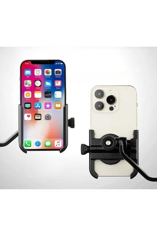 Dikiz Ayna Bağlantılı Metal Motosiklet Ve Bisiklet Telefon Tutucu Motorsiklet Telefon Tutacağı