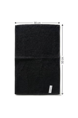 Siyah Spor Havlusu 30x50 Cm %100 Pamuklu-yüksek Emici Baumwolle Fitness Ve El Havlusu-yumuşak Doku-spor-gym-el Ve Yüz Havlusu Siyah