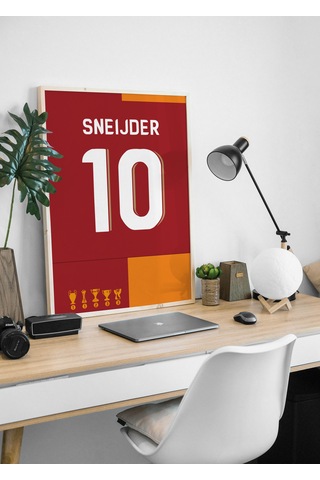 Wesley Sneijder 10 Poster Tablo Ahşap Çerçeveli