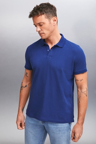 Grimelange Tarnex Erkek %100 Pamuk Kısa Kollu Regular Fit Lacivert Polo Yaka T-shirt